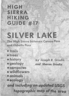  Hiking Guide #17 SILVER LAKE, Grodin, w/ Topographic Map Insert 1978