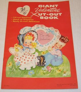   AMERICAN GREETING GIANT VALENTINE CARD DIE CUT OUT BOOK OR STAND UP