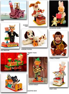 vintage 1950s toys featured on gorgeous greeting cards, lots of FUN