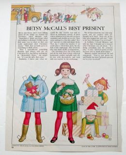 Vintage Betsy McCalls Best Christmas Present Paper Dolls December
