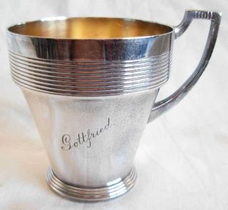 WMF Germany Antique Silver Plated Cup Name Gottfried