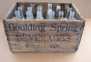 Wooden Crate Vintage Goulding Springs Whitman MA