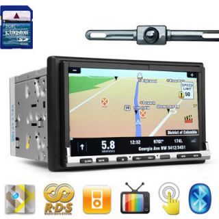 Best 2 DIN 7 Car GPS Unit with DVD CD Player Road Media iPod