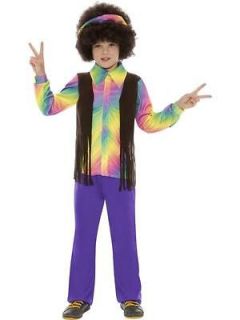 Child/Kids Boys Hippie Aroma 1960s Hippy Smiffys Fancy Dress Costume