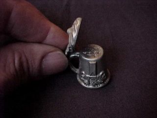 Thimble Pewter Stein Nicholas Gish Signed Michelob Beer w Lid That