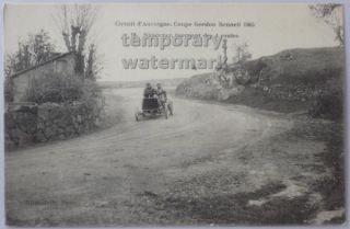 Gordon Benett Automobile Racing Cup Postcard 1905 France 4 Routes Turn