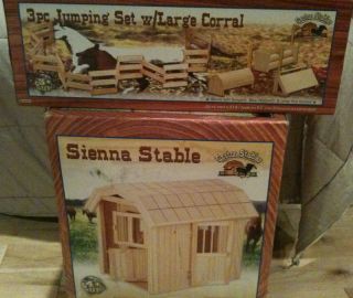 New Maxim Wood Sienna Groton Horse Stable Corral