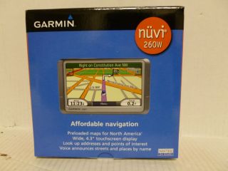MINT Garmin nüvi 260W 4.3 Inch Widescreen Portable GPS Navigator