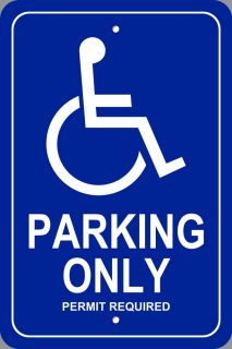 Handicap Parking Only Permit Required Reflective Signs