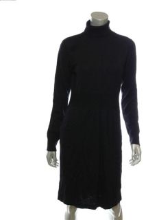 Grace Elements Ladies Womens L Ruffle High Waist Sweater Dress Black