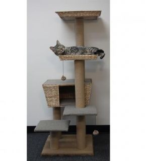 56 H Cat Tree Condo House Stracther Post Furniture Bed