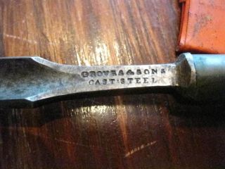 Antique Groves Sons Gouge Turning Chisel Tool