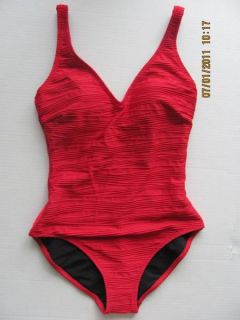 Gottex Surplice Maillot Red Mikado Swim Suit 8