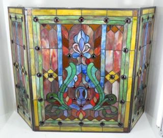 River of Goods 8221 Stained Glass Fireplace Screen Retail $450