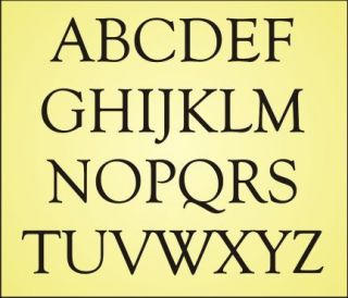 Stencil Alphabet 2 Caps Goudy Old Style Font Signs