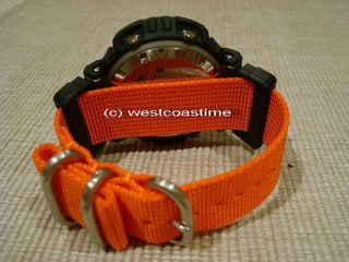 Shock Adaptors to 22 24 mm straps Casio on Frogman RESCUE Orange