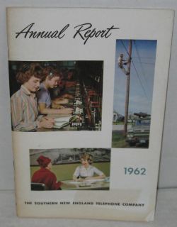 1962 Bell Telephone Annual Report New England