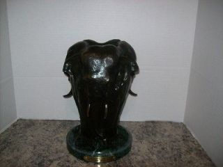 Limited Edition Art Deco Bronze Sculpture Elephant Vase After Jules