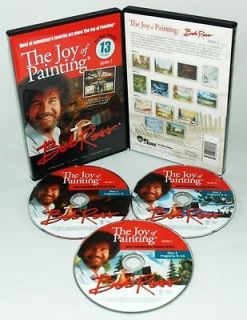  Bob Ross Joy of Painting Series 1   13 shows on 3 dvds Art Supplies