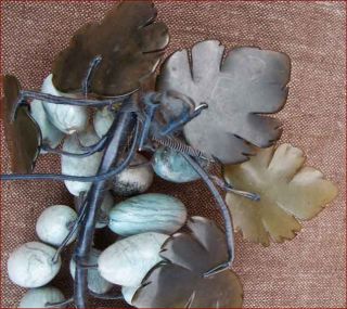 Chinese Green Blue Jade Stone Bunch of Grapes 19 TH C