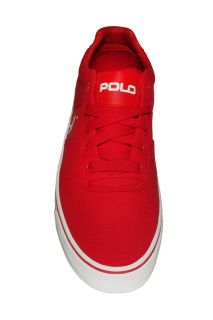 Polo Ralph Lauren Mens Shoes Hanford Polo Red Canvas Sneakers Sz 8 5 M