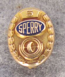 Sperry Corporation 5 Year Service Pin 10K