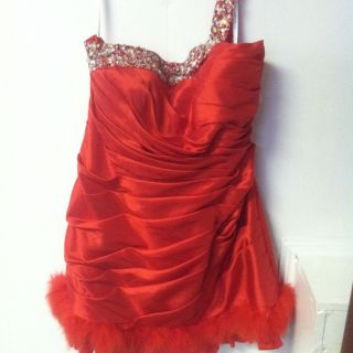 HANNAH S Prom/Party Short Gown Sz 24 Red #27671