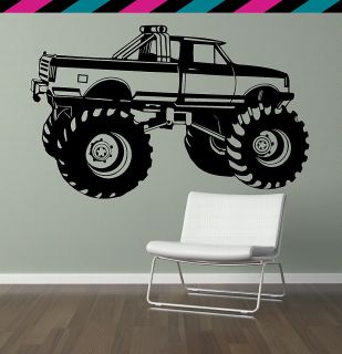 Monster Truck Jam Big Foot Gravedigger Chevy Ford Wall Decal Sticker