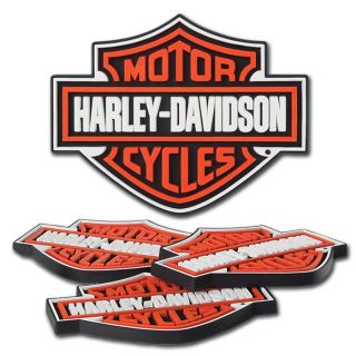 HARLEY DAVIDSON Bar & Shield 4pc Rubber Coaster Beverage Mat Set HDL