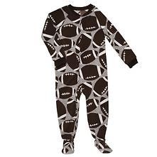 Carters Fleece Footed pajama Blanket Sleeper Size 7 Football grey