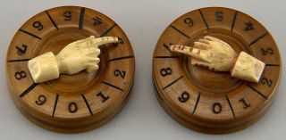 05723 Pair of Treen Whist Markers c. 1850