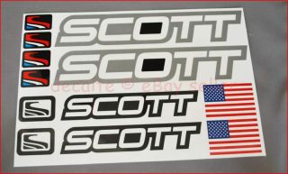 SCOTT Grey Mountain Bike Cycle Bicycle Frame Decals Stickers Set MTB