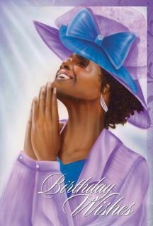 African American Woman Happy Birthday Wishes Greeting Card