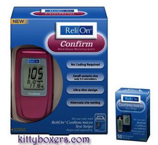 ReliOn Confirm Blood Glucose Meter, Pink INCLUDES BOX Confirm/micro