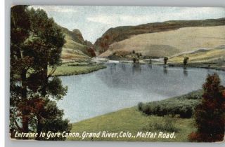 Old Postcard Gore Canon Moffat RD Grand River Colorado