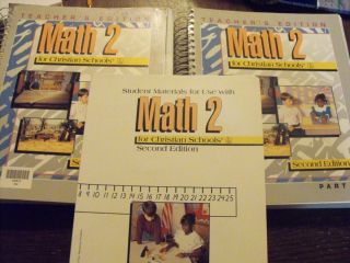 Bob Jones BJU Math 2 Books Homeschooling