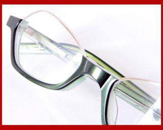 Green Dark Optical Women Men Eyeglass Frames Pentagon Eyewear Brand