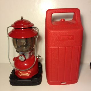  200 A Red Coleman Lantern in Red Plastic Hard Sided Case EXTRAS