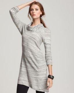 Hard Tail New Gray Stretch Drapey Cowl Neck Long Sleeve Tunic Top