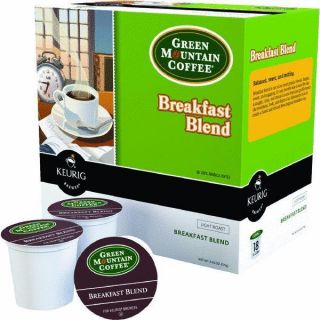  Keurig K Cup Green Mountain Breakfast Blend Coffee 18 Cups Case