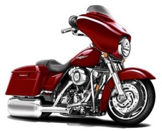 Harley Davidson Street Glide Graphic Decal Home Decor Turbo Fire