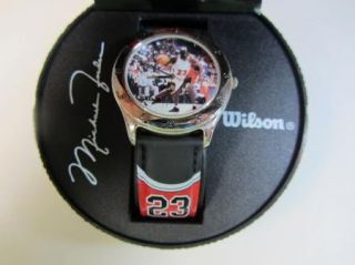 NEW Michael Jordan Watch in Red and Black Plastic Basket Ball No. 23