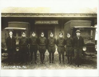 Old Photo 1929 American Railway Express Greensburg PA