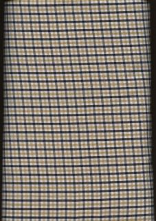 Fabric Finders T057 Black Gold White Check 84 Inches