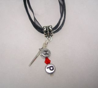 Harry Potter Inspired (Magic Wand With Red Crystal) Necklace With HP