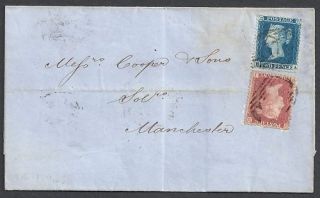 Great Britain 1857 SG 34 38 Cover Gregorys Manchester
