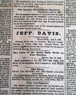 Abraham Lincoln Conspirators Murder Trial 65 Newspaper