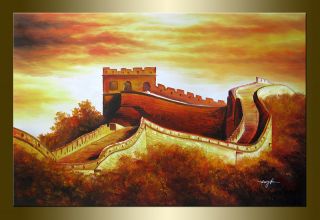 Wangke Great Wall landscape hand painted oil painting bestbid shop