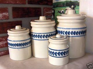 Hartstone Pottery Made in U s A 8 PC Canister Set