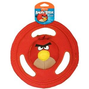 Hartz OFFICIAL Angry Birds Dog Toy Tuff Stuff Flyer Frisbee Red/Green